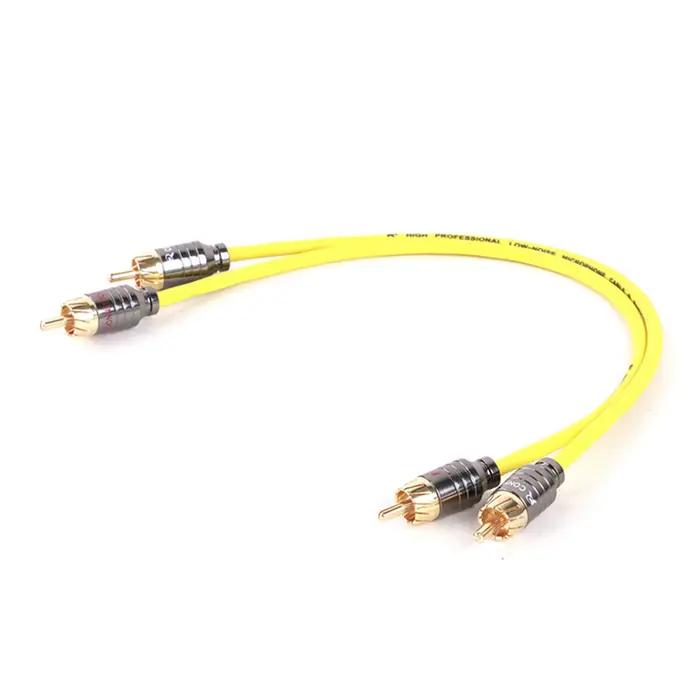 Câble RCA mâle à mâle pour home cinéma, amplificateur DVD, TV, connecteur plaqué or, 2 RCA vers 2 RCA, 0.3m-20m, 1 Paire pour microphone mixer et système audio professionnels