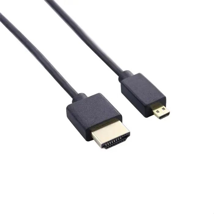 Câble mâle hdmicable ultra fin vers mini micro mâle compatible HD
