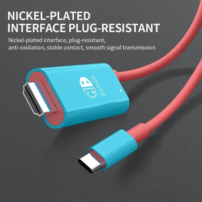 Câble USB C vers FHD 4K pour Switch/Switch 2