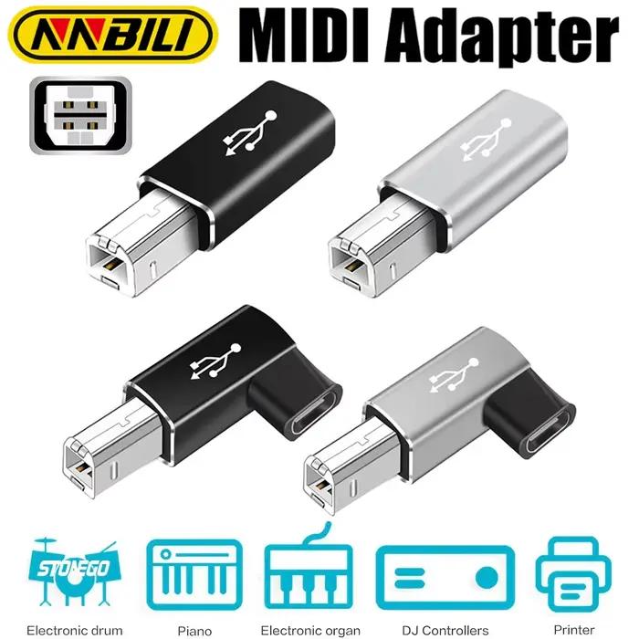 NNBILI USB B mâle vers USB Type C femelle adaptateur pour Scanner imprimante convertisseur USB transfert