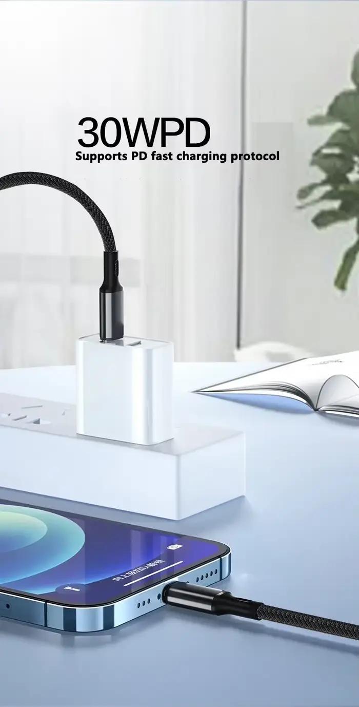 Câble de charge rapide PD 30W Type C, fil de Date Lightning pour Apple IPhone 14 13 12 11 Pro Max 7 8 14 Plus XS XR, charge rapide 1/2m