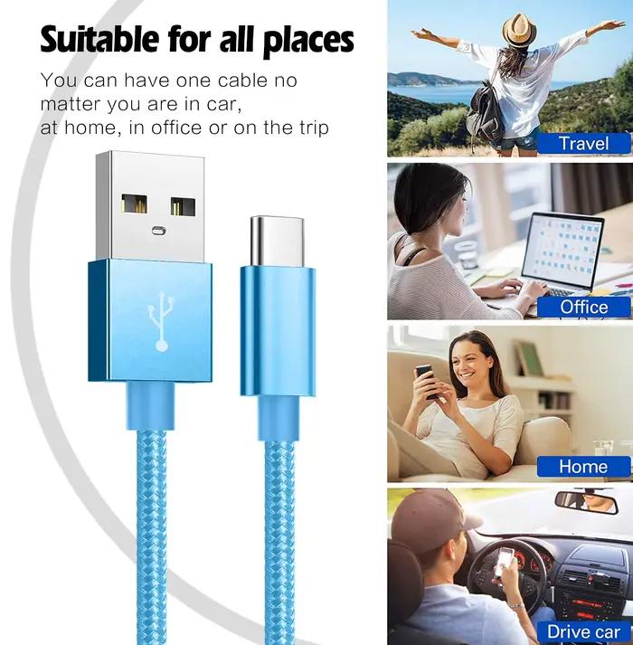 Câble couleur Usb A à Type C 3A pour Apple Phone15
