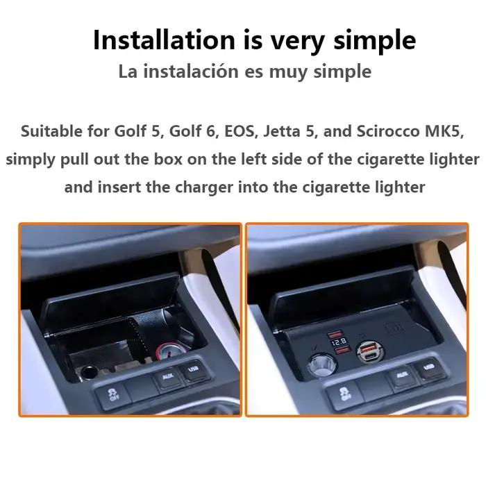 Chargeur de voiture USB pour Golf 5 MK5