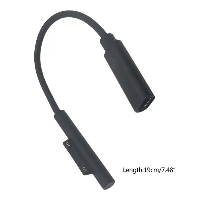 Câble de charge USB 3.1 Type C PD 15V pour Surface Pro 7/6/5/4/3 charge rapide et efficace portable et durable pour chargeur mural Power Delivery 45W