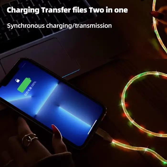 Câble USB vers C à charge rapide RGB 66W 6A