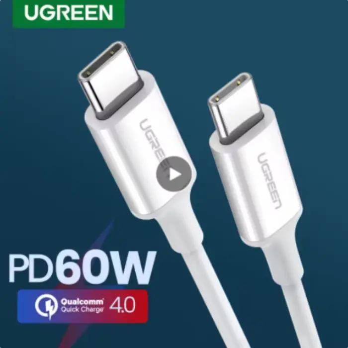 Ugreen PD 60W USB C vers USB type-c câble QC4.0 3.0 câble de données de Charge rapide pour Macbook Samsung S20 S9 câble USB C pour iPhone 15