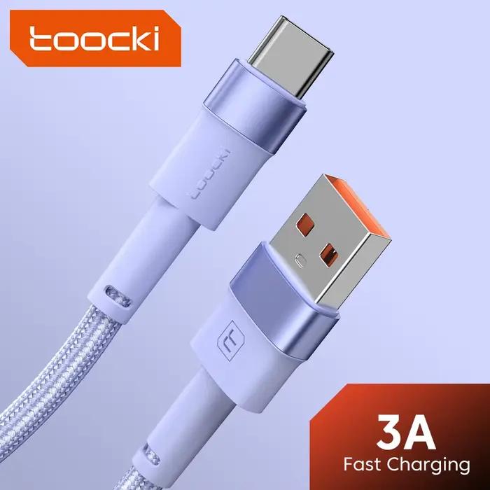 Toocki-Lot de 2 câbles USB de type C pour Xiaomi 12t Pro Realme Redmi Note 12 Pro