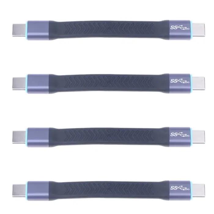 Câble USB3.2 TypeC 10cm Charge Rapide Ligne de Données Haute Vitesse UsbC Vers UsbC Compact Pour Connexion Instantanée Transfert Fichiers Rapidité De Transmission Occasions Spéciales