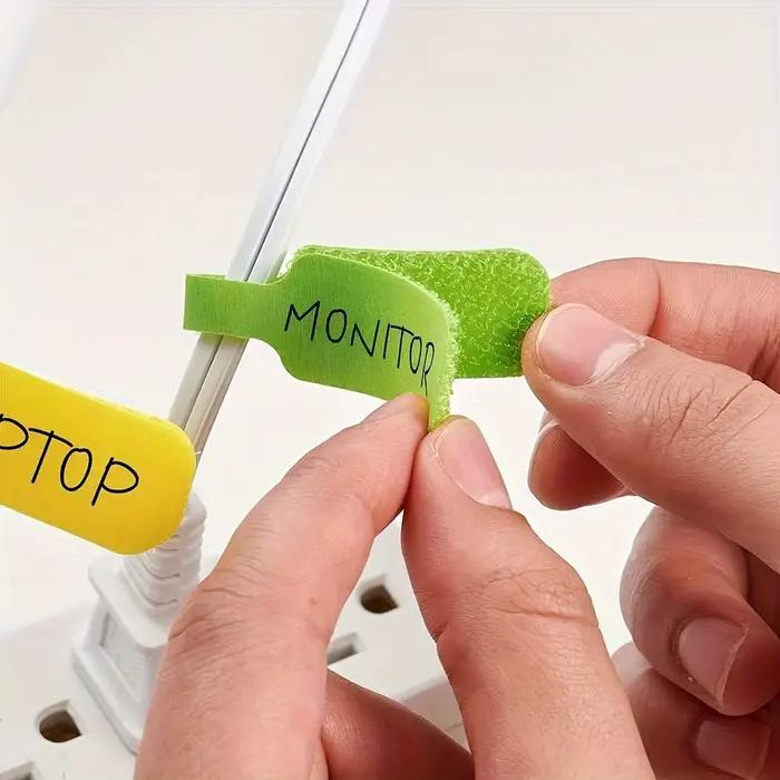 20 pièces/50pcs ruban d'étiquettes de câble-gravable
