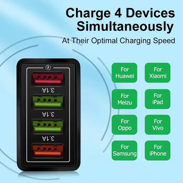Chargeur USB rapide 4 Charge