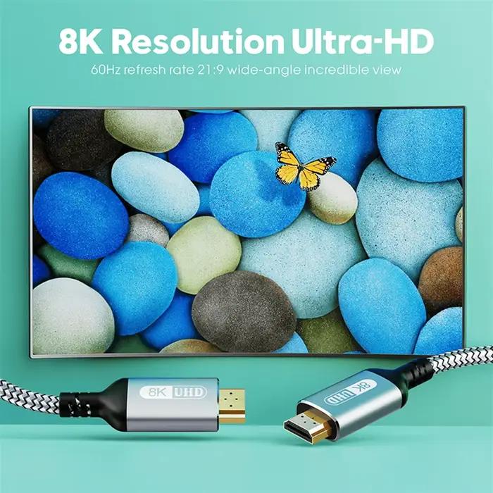 Vothoon câble 8K 2.1 120Hz 4K Compatible HDMI 2.1 Ultra haute vitesse HDR eARC pour boîtier HDTV projecteur
