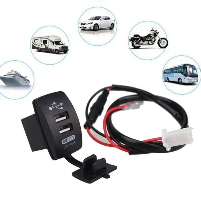 Chargeur USB Universel Pour Moto 12-24V 5V 31A Compatible Voiture Electrique Bateau Occasions Speciales