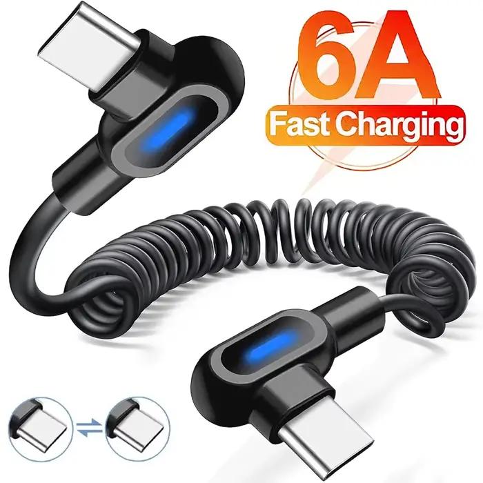 Câbles USB Type C enroulés rétractables