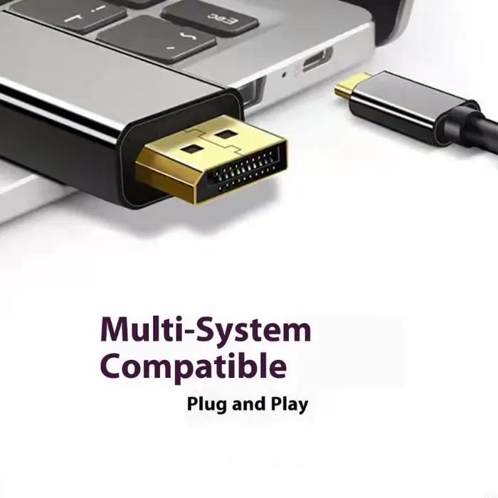 462E Type C Câble DisplayPort 4K 60Hz Plugs lecture