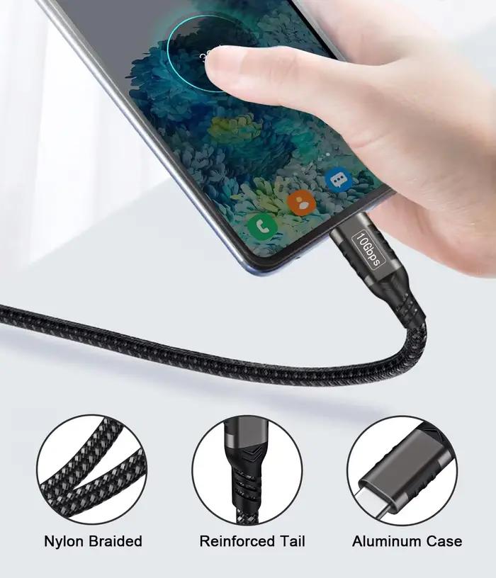 Hannord USB3.2 10Gbps USB A vers USB C 3.2 Gen2 type-c câble transfert de données 3A 60W QC 3.0 charge rapide pour iphone Macbook SSD