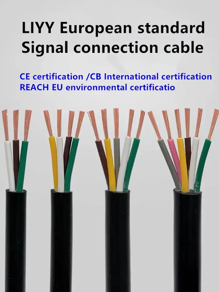 Câble en cuivre de données de signal de capteur de 5 mètres LIYY 2 3 4 5 6 8 10 cœurs 26 awg 24 awg 22 awg