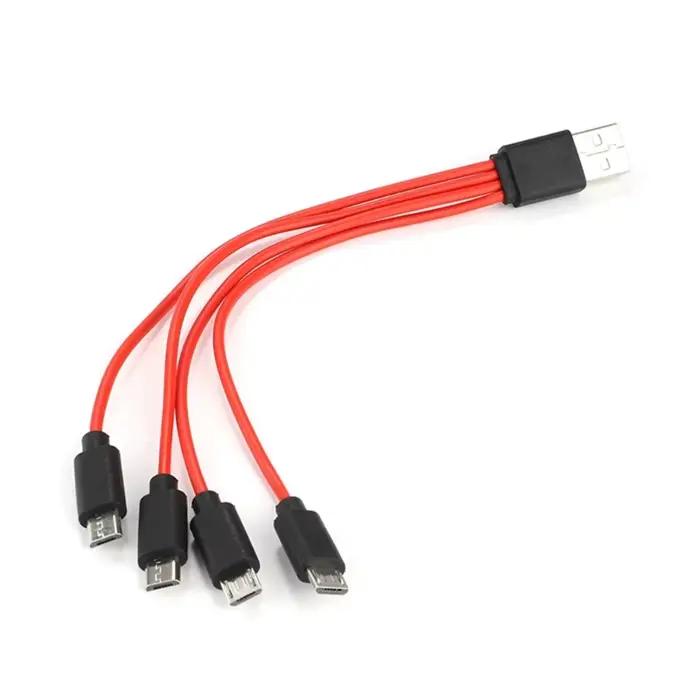 Câble de charge multiple 4 en 1, adaptateur micro USB