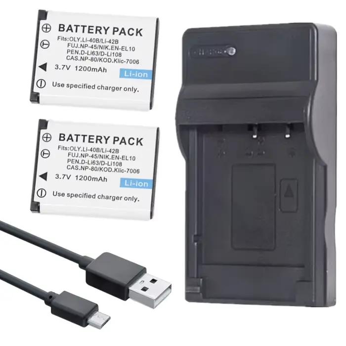 Batterie ou chargeur pour Fujifilm NP-45 NP-45A NP-45S JV100 JV105 JV150 JVaxes JV160 JX500 JX520 JX530 JX540 JZ200 JZ250 JZ260