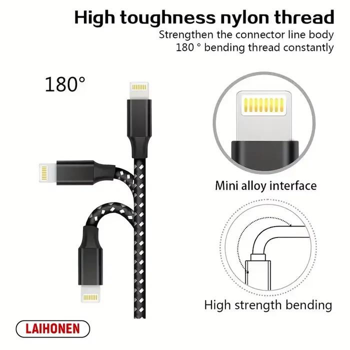 Câble USB A vers Lightning MFi certifié, 1M 2M 3M, pour iPhone 14 13 12 11 X XR Pro Max, câble de charge rapide, cordon de données