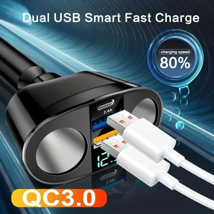 Adaptateur de chargeur de voiture à 3 Ports