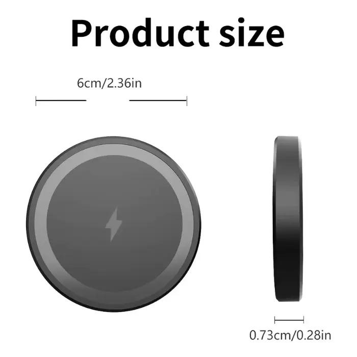 Mini chargeur sans fil magnétique pour Magsafe iPhone 17 16 15 14 13 Pro Max Samsung, support de téléphone à charge rapide magnétique LED