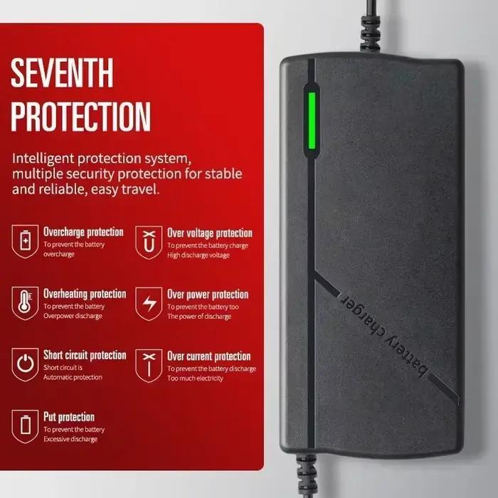 Chargeur Li-ion 12V 14.8V 24V 36V 48V 60V 72V