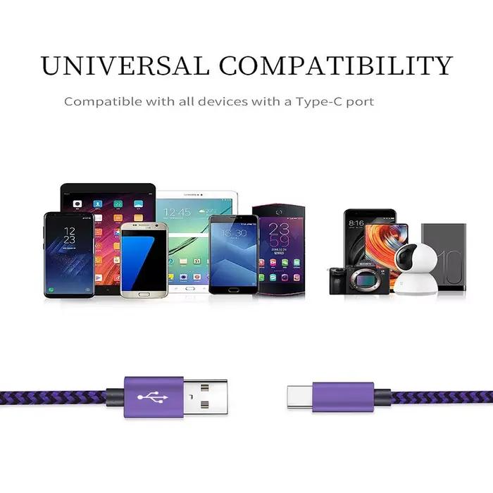 Câbles tressés en Nylon rapide USB A à Type C