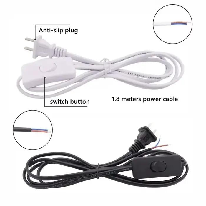 Câble d'alimentation AC 220V avec Interrupteur Prise US EU 1.8m Pour Appareils Electroménagers Occasions Spéciales
