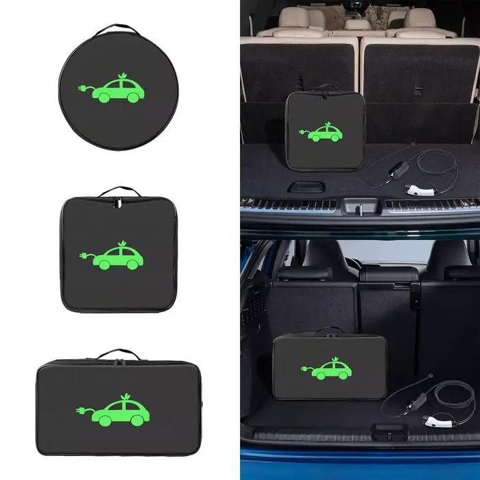 Sac de rangement pour câbles de recharge EV étanche et résistant en Oxford Cloth pour voiture électrique occassions quotidiennes et cadeau spécial