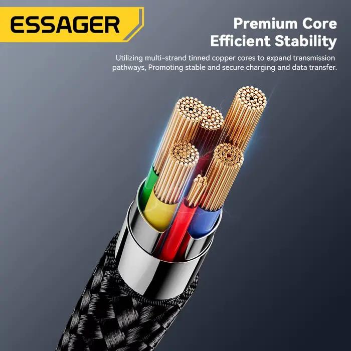 Essager 3A USB Type C câble pour Iphone 15 plus Huawei Mate60 P60 fil de charge rapide USB-C chargeur cordon de données pour Xiaomi Samsung