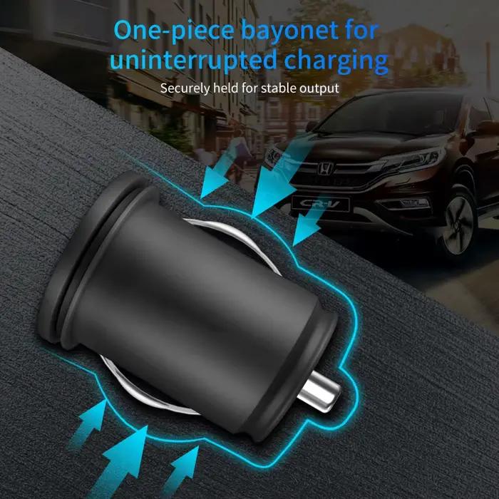 Mini chargeur de voiture double USB charge rapide 3.0 4.0 pour iPhone Samsung Xiaomi Xiaomi mi8 QC3.0 recharger rapidement dans la voiture occasions spéciales
