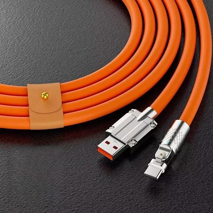 Câble USB C coudé rotatif à 180 degrés 120W 6A
