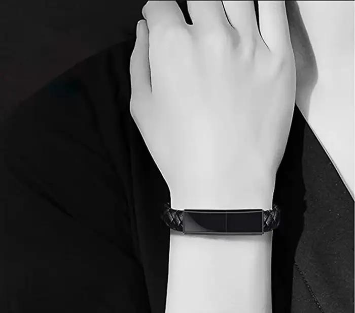 Bracelet USB ILEPO Câble de Charge Rapide en Tresse Compatible Micro-USB et Type-C pour Smartphones Occasions Spéciales Hommes Femmes
