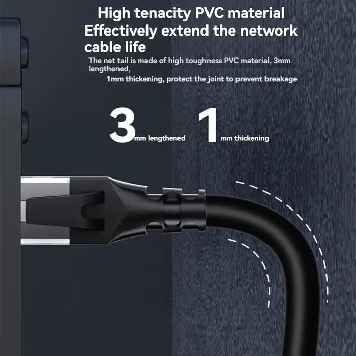 Câble Ethernet Cat6 Gigabit Haute Vitesse 1000 Mbps Pour Réseau Stable et Rapide Usage Ordinateur Portable Routeur PC PS5 Xbox