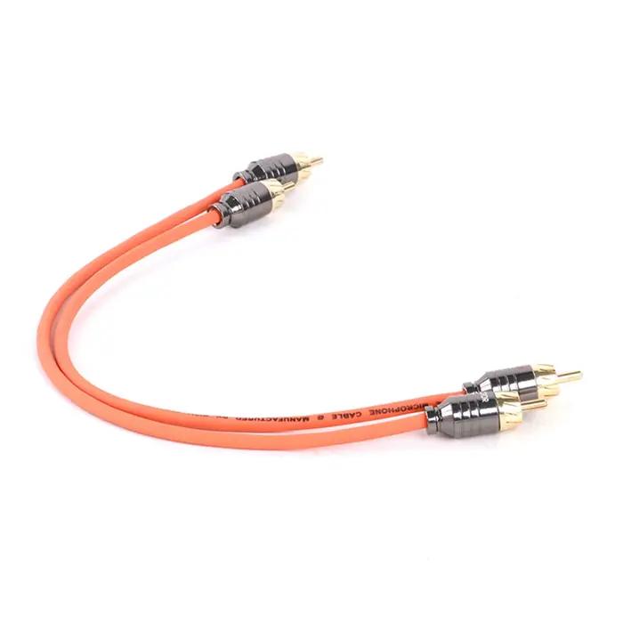 Câble RCA mâle à mâle pour home cinéma, amplificateur DVD, TV, connecteur plaqué or, 2 RCA vers 2 RCA, 0.3m-20m, 1 Paire pour microphone mixer et système audio professionnels