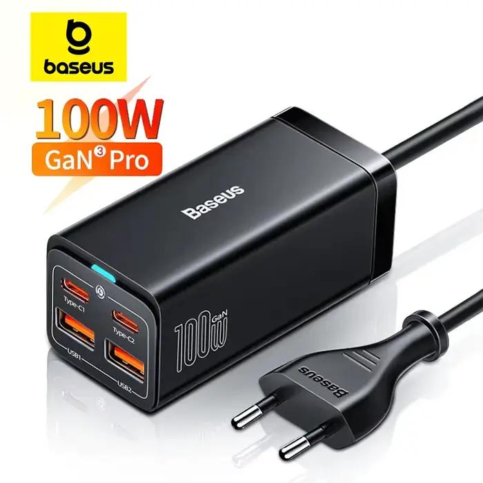 Baseus GaN3 100/ 65W chargeur de bureau Charge rapide QC 3.04.0 USB C Type C