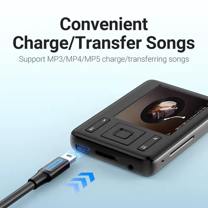 Vention – câble Mini USB 2.0 pour chargement rapide et transfert de données