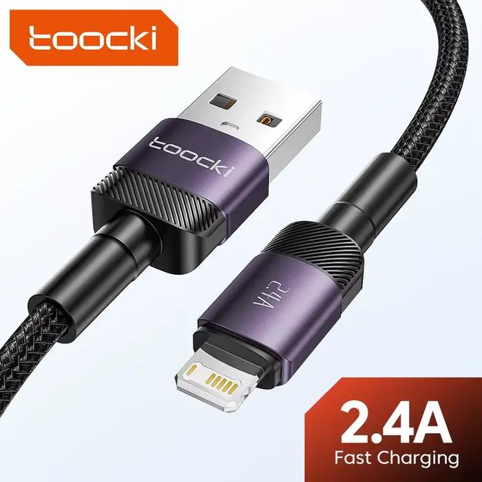 Toocki-Câble d'éclairage USB 2.4A pour iPhone