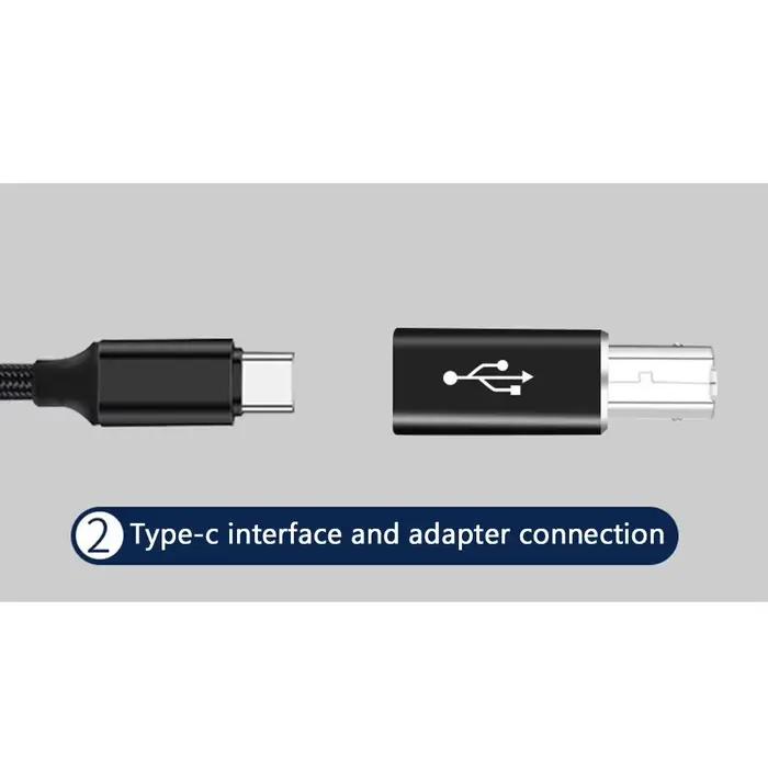 NNBILI USB B mâle vers USB Type C femelle adaptateur pour Scanner imprimante convertisseur USB transfert