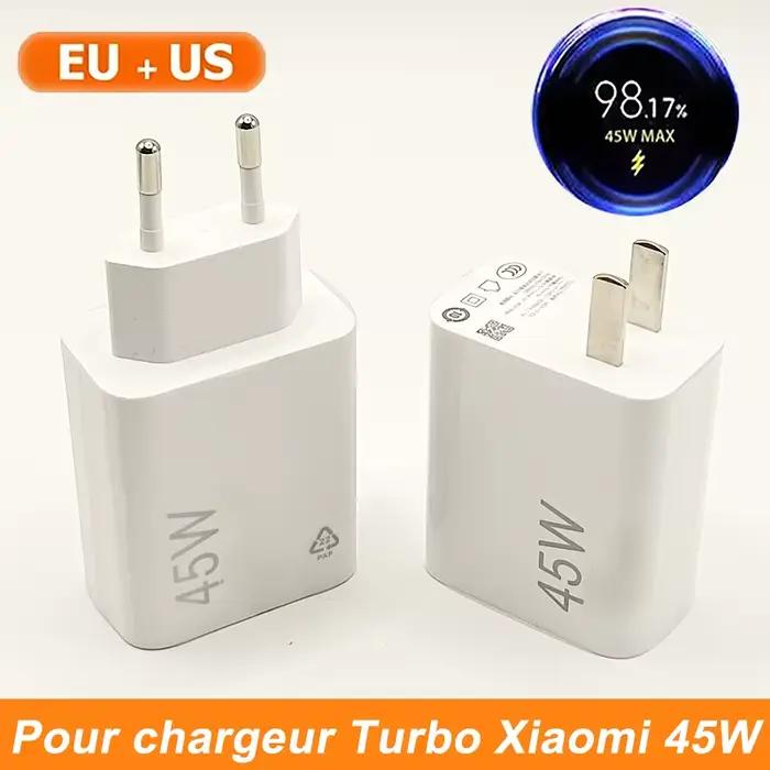 Chargeur rapide Xiaomi 45W EU US