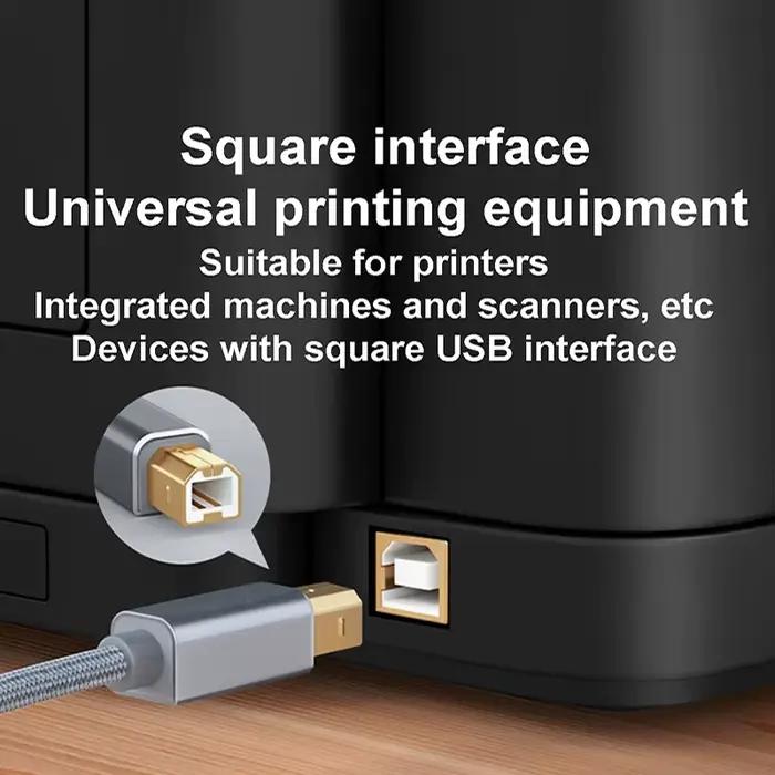 Câble d'imprimante USB C vers USB B 2.0