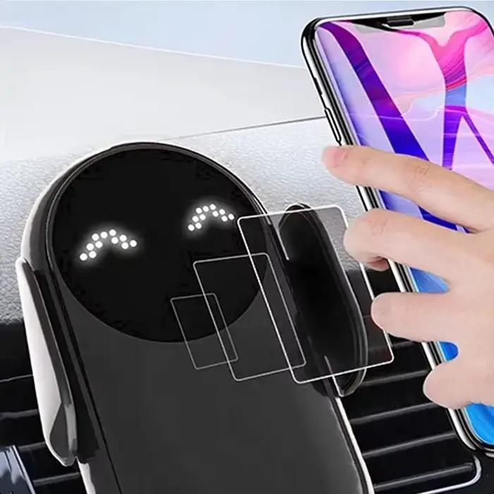Support de chargeur sans fil pour voiture induction infrarouge auto-serrant charge rapide 360 degrés pour iPhone 11 12 13 14 Pro Max Samsung Galaxy S20 21 Plus occaions de conduite