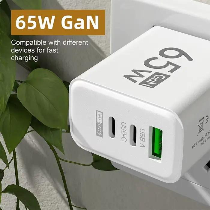 Charge rapide 65W USB Type C chargeur EU KR PD 3.0