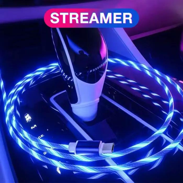 Fil de charge avec lumière LED pour téléphone portable