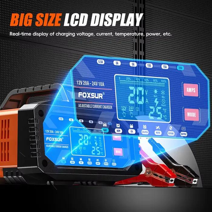 Chargeur de batterie portable intelligent pour voiture et moto