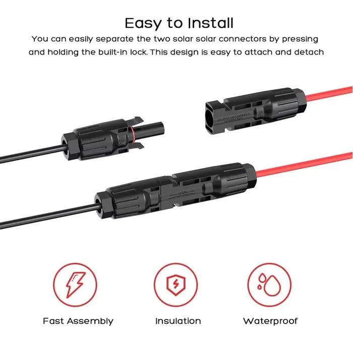 Câble adaptateur panneau solaire 6m 3m 12AWG vers XT60 pour générateur