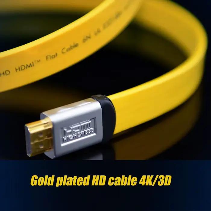 Câble HDMI 2.0 4K 60Hz HDR10 18 Gbps Connecteur plaqué or Tressé en nylon 5-10 m pour TV 8K/PS5/Cinéma maison ARC/eARC