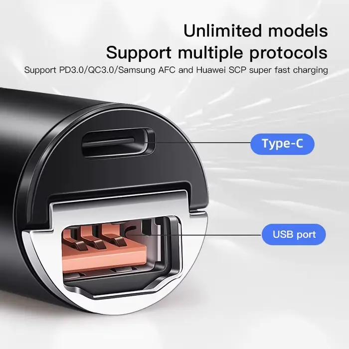 Chargeur de voiture USB Type-C