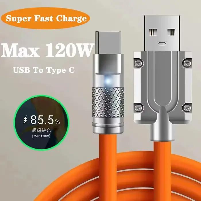 Câble USB C coudé rotatif à 180 degrés 120W 6A