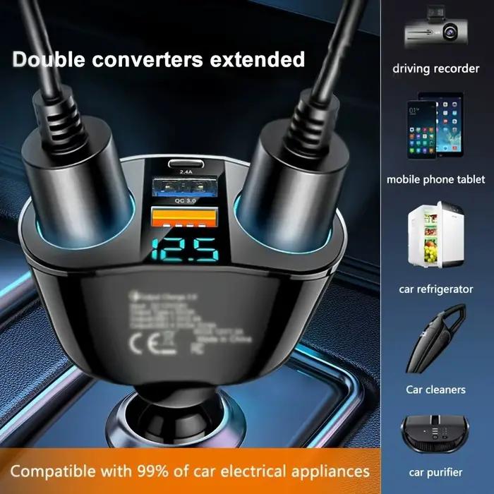 Adaptateur de chargeur de voiture à 3 Ports